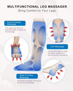 Masajeador cuatro en uno para pies, pantorrillas, rodillas y muslos con control de temporizador y calefacción, de alta calidad, OEM, para mejorar la circulación corporal y aliviar el dolor. - Product Image 6