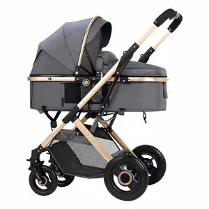 OEM Custom ized Stahlrahmen Compact Folding Luxus Kinderwagen