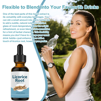 Flexible pour se fondre dans vos boissons préférées Extrait liquide de racine de réglisse Gouttes de racine de réglisse