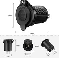 Prise allume-cigare pour voiture, bateau, moto, VTT, camping-car, prise de courant 12V, prise étanche