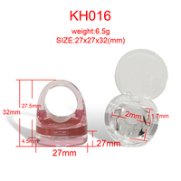 KH016 – Nouvelle boîte ronde transparente pour gloss, baume à lèvres, maquillage permanent, pigment de tatouage, encre, avec bouchon en plastique et pendentif