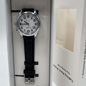 Reloj de Pulsera de Cuero para Hombre, Números Grandes y Fáciles de Leer, con Función de Voz, Muestra Fecha, Semana y Hora, para Toda Ocasión, Regalo Perfecto para la Familia - Product Image 3