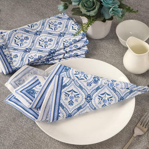 Chic Handmade Embroidered Linen Napkins Comfortable Soft Cotton Cloth <b>Table</b> <b>Cover</b> for Weddings Disposable Easy Touch Techniques - Product Image 3