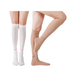 Calcetines de compresión antiembolismo hasta la rodilla para hombre y mujer, calcetín médico antitrombosis de 15 a 20mm, Unisex