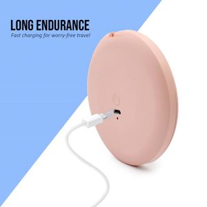 Fabricante de Espejos Mini Lindos OEM/ODM, Espejo de Maquillaje de Bolsillo Blanco, Rosa y Negro con Luz LED, Espejo de Mano - Product Image 6