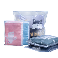 Sacs Transparents Personnalisés à Fermeture Éclair Coulissante en EVA Givré, Emballage Plastique PE Écologique Thermoscellable, 1 MOQ