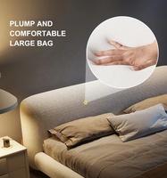 Lit moderne italien en bois massif tissu lit nordique minimaliste en velours d'agneau lumière boîte de luxe lit double français pour meubles de chambre à coucher