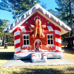 Outdoor Kids Jumping Bouncy Castle <b>Inflatable</b> Christmas Bouncer Commercial Gingerbread Bounce House Xmas Holiday Party 300KG - Product Image 1