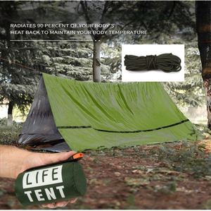 Tente de survie compacte et légère en tube PE, abri en feuille d'aluminium, facile à ranger, ne prend pas trop de poids à transporter - Product Image 2