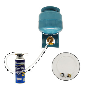 Portable Gas <b>Stove</b> Refill Valve Brass Transparent Hose Manual Fill Connector for Outdoor Camping Use - Product Image 2