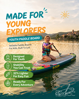 Planche de paddle surf E SUP tout usage en PVC, facile à utiliser, certifiée CE, certificat d'origine, unisexe, pour enfants, utilisation en mer.