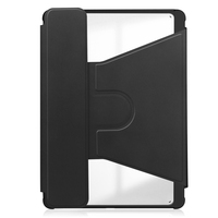 Pour Samsung Galaxy Tab A9 + 360 Rotation Transparent Smart Leather Case avec clavier