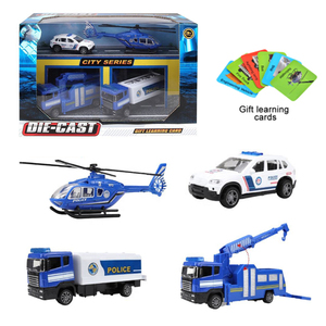 Camion jouet pour enfants, voitures de Police, camion de grue en alliage, hélicoptère moulé sous pression, véhicules jouets de la série de Police HN900211 - Product Image 4