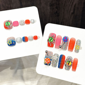 Luxury Acrylic Press On Nails Press on Toenails Handmade Duck Nails Thickened False Nails 3D Reusable False Nails - Product Image 1