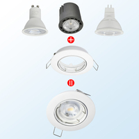 3W 5W 6W 7W plafonnier Led encastré Mr16 Gu10 Angle réglable boîtier de Spot lumineux carré et rond au choix Cob cadre 1