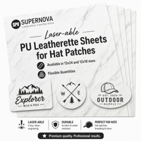 Cuir synthétique imperméable blanc marbré/noir PU 12x24 pouces avec adhésif pour patchs de chapeaux et porte-clés, gravure laser