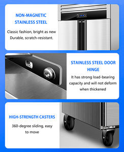 Frigo commerciale con Display raffreddato ad aria per frigorifero in acciaio inox a 2 porte per cucina attraente - Product Image 5