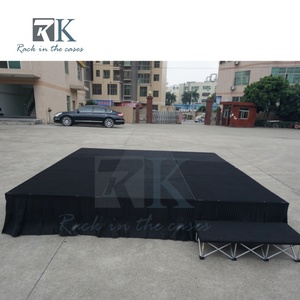Scène pliante de haute qualité à prix d'usine, en alliage d'aluminium noir, pour événements extérieurs et mariages - Product Image 2