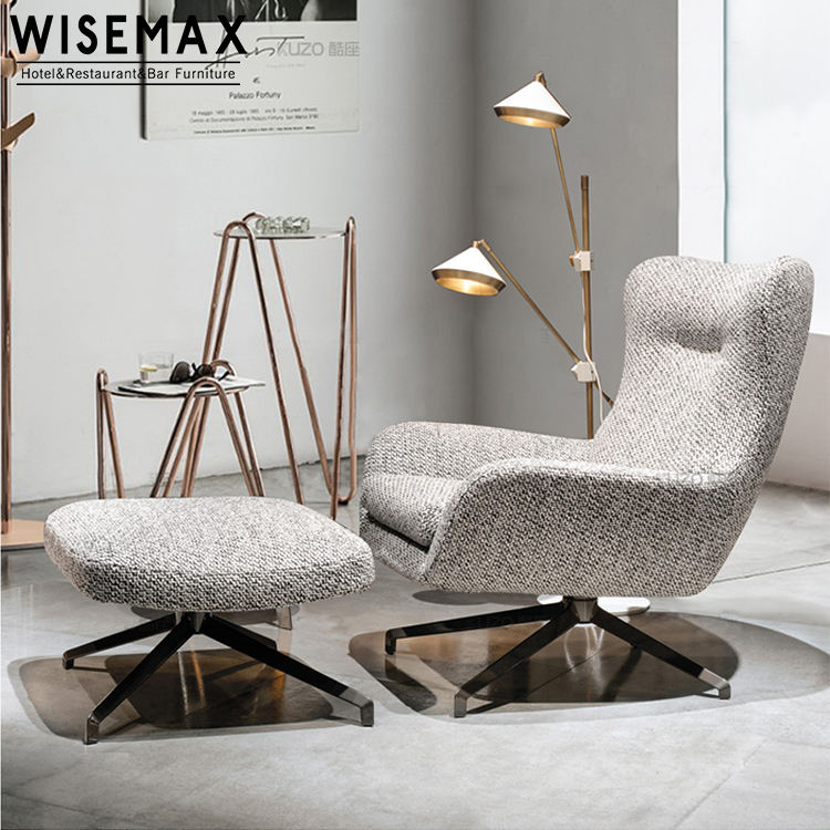 Italian Design Study Room Leisure Swivel Chair Fabric or Leather