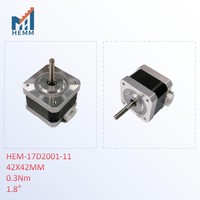 Moteur pas à pas hybride carré Nema17 ROHS 2 phases 1,8 degré 42*42mm 0,3Nm 2,25 VDC 4 fils avec driver pour imprimante 3D
