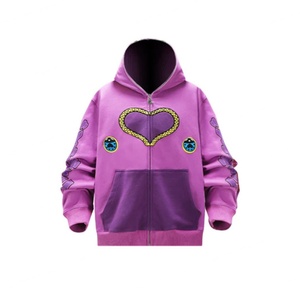 Sweat à capuche intégral 100% coton vert de haute qualité avec logo personnalisé, sweat à capuche lourd à fermeture éclair intégrale, sweat à capuche vierge - Product Image 4