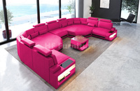 Grand canapé d'angle en U au design moderne personnalisable, ensemble de canapés de qualité supérieure pour la maison