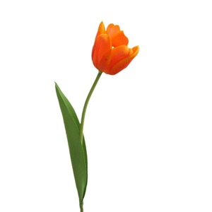 Flor Artificial de Tulipán de Tallo Único Naranja de Yihua Floral Art, Decoración para el Hogar, Estilo Moderno y Simple - Product Image 5