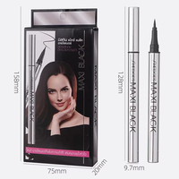 2024 vente chaude argent Tube Jet Black Eye Liner Ultra Fine brosse Eyeliner liquide Maxi noir Eyeliner pour dames