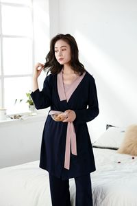 Indumenti da notte premaman all'ingrosso camicia da notte infermieristica allattamento al seno donne incinte <span class=keywords><strong>pigiama</strong></span> <span class=keywords><strong>gravidanza</strong></span> 3 pz/set - Product Image 5