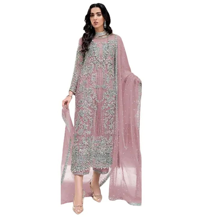 Лидер продаж, эксклюзивный дизайн, изысканная вышивка, Salwar Kameez Partywear Kurti, комплект из брюки от Surat для женщин, оптовый продавец платья