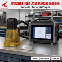 Marqueur laser à fibre portable CKMACHINE 50W pour le marquage sur métal, bijoux, bois avec système de contrôle intelligent Linux, conforme CE