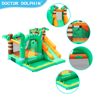 Château gonflable original pour enfants, design résidentiel, thème dinosaures, en tissu Oxford