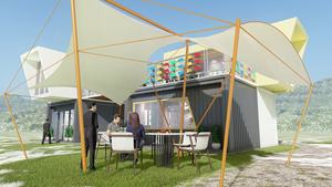 Benutzer definierte gestapelte Container Commercial Street-Mehr schicht layout - Product Image 2