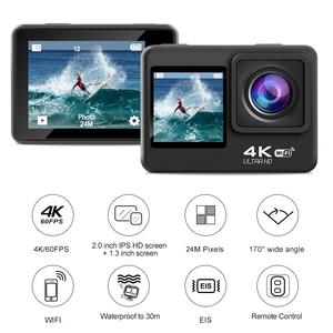 Cámara DE ACCIÓN 4K30FPS 20MP con cámara <span class=keywords><strong>Go</strong></span> impermeable con pantalla táctil IPX8 33FT con cámara deportiva EIS 6,0 Pro - Product Image 6