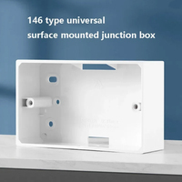 Boîtier de jonction universel de type 146 pour montage en surface, pour interrupteurs et prises, avec indice de protection IP45, pour usage domestique et commercial