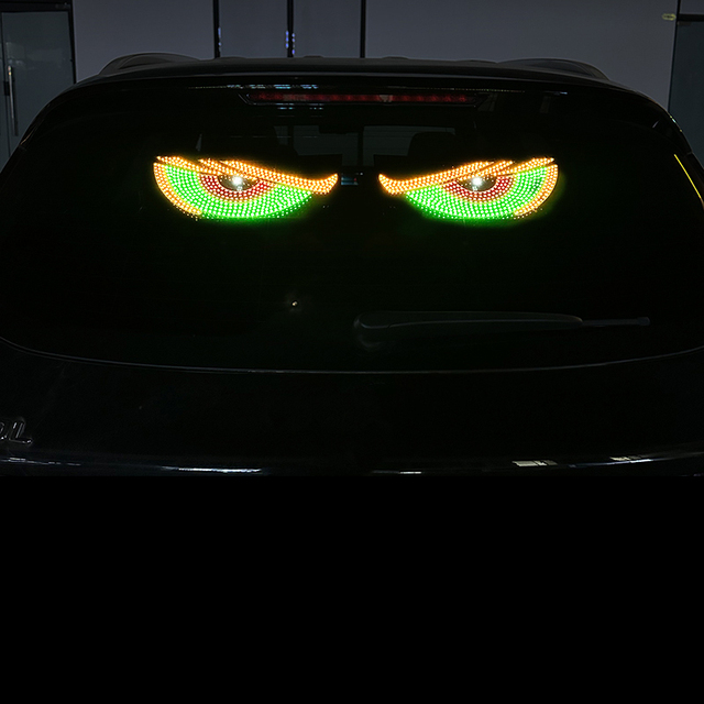 New Hot Sale 5V LED Blinking Devil Eyes Display Screen RGB Animation Car Truck Decorative Windshield Sign Board 12 Months