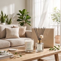 Ensemble cadeau de mariage, diffuseur d'ambiance parfumé aux huiles essentielles, bougie de luxe élégante, parfum d'ambiance pour la maison