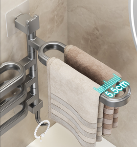 Accesorios de Baño para el Hogar y Hoteles, Estante Giratorio para Toallas, Soporte de Pared para Almacenamiento de Toallas - Product Image 2