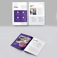 Impression personnalisée de brochures pliées en trois, dépliants, prospectus, service de conception de brochures A5 A4, impression numérique de prospectus et de dépliants pliés en 3 ou 4 volets