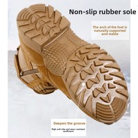 Bottes tactiques imperméables IRONDONKEY pour le camping, chaussures pour hommes avec fermeture éclair latérale, randonnée en plein air, cuir, tige haute, toutes saisons