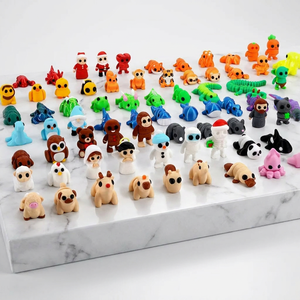 Collection d'animaux miniatures articulés imprimés en 3D de qualité supérieure, série Paradise des animaux mignons, ornement de bureau décoratif et coffret cadeau - Product Image 1