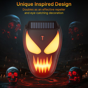 El repelente de monos ultrasónico efectivo con luz LED brillante ahuyenta a las plagas como ciervos, zorros, mapaches, energía solar ecológica - Product Image 3