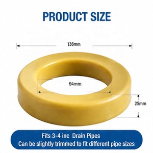 Joint d'étanchéité en <span class=keywords><strong>cire</strong></span> durable, anti-corrosion, imperméable et longue durée pour cuvette de toilettes sans bride - Product Image 2