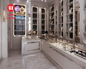 Diseño de Joyería Moderna Personalizada, Mostrador de Joyería de Madera, Vitrina de Relojes Personalizada, Exhibidor de Joyería con Luz LED - Product Image 3