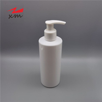 Flacon pompe cylindrique blanc en plastique rechargeable pour shampoing, gel douche, savon liquide, cosmétiques et emballages de soins de la peau