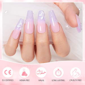 Bozlin Hema Miễn phí 48 màu sắc thuần chay Nail Extension Gel nhà máy bán buôn chất lỏng Gel Builder trong một chai nhãn hiệu riêng Gel Builder - Product Image 4