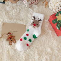Chaussettes de noël en velours de corail, Design personnalisé, doux et confortable, unisexe, mignon, hiver, cadeau