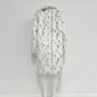 Nouveau Manteau d'Hiver Tendance pour Femmes, Motif Léopard, Manches Longues Épaissies, Col Tailleur, Fausse Fourrure de Renard, Grandes Tailles, Tenue Décontractée XL