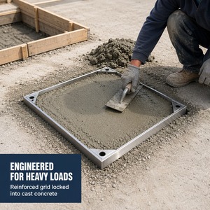 Grille de couvercle de trappe encastrée en acier inoxydable <span class=keywords><strong>pour</strong></span> le vidage des réservoirs d'eau – Vente en gros, directement de l'usine - Product Image 4