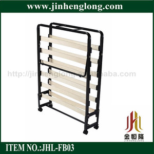 Cama plegable portátil de madera para invitados con colchón - Product Image 3